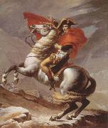 Jacques-Louis  David napoleon crossing the alps oil painting
